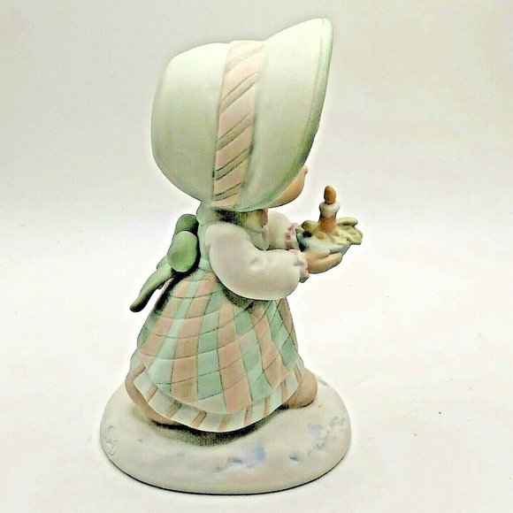 Vintage 1988 Precious Moments December 110116 Porcelain Figurine Enesco - Picture 4 of 6